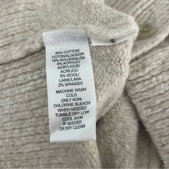 LOFT Soft Knit Oatmeal Cardigan - Size Medium - Picture 6 of 6